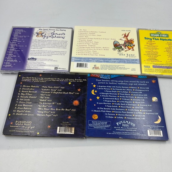 Vintage Lot 5 Disc CD Music Kids Sesame Street Dreamland New World Party - Picture 5 of 7